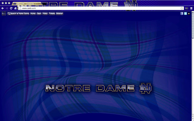 Le thème de l'Université de Notre Dame de la boutique en ligne Chrome sera exécuté avec OffiDocs Chromium en ligne