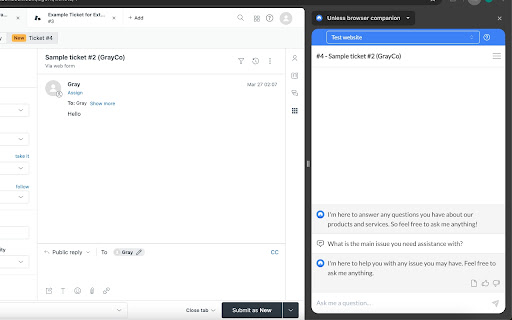 Unless team assistant  from Chrome web store to be run with OffiDocs Chromium online