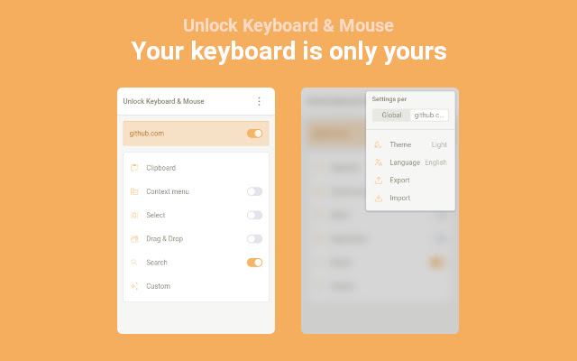 Unlock Keyboard  Mouse  from Chrome web store to be run with OffiDocs Chromium online