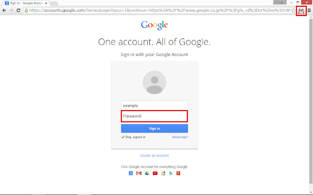 Unmask Password  from Chrome web store to be run with OffiDocs Chromium online