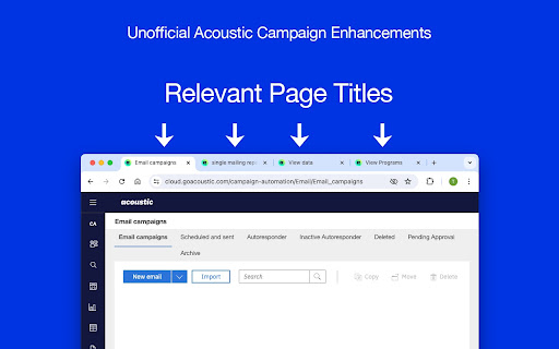 Unofficial Acoustic Campaign Enhancements  from Chrome web store to be run with OffiDocs Chromium online