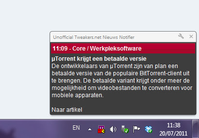 Unofficial Tweakers.net Nieuws Notifier  from Chrome web store to be run with OffiDocs Chromium online