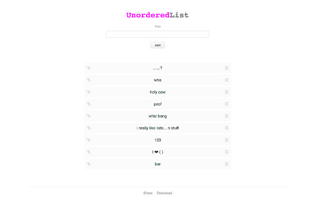 UnorderedList  from Chrome web store to be run with OffiDocs Chromium online