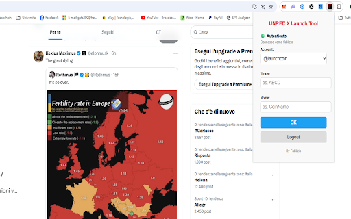 UNRED X Launch Tool  from Chrome web store to be run with OffiDocs Chromium online