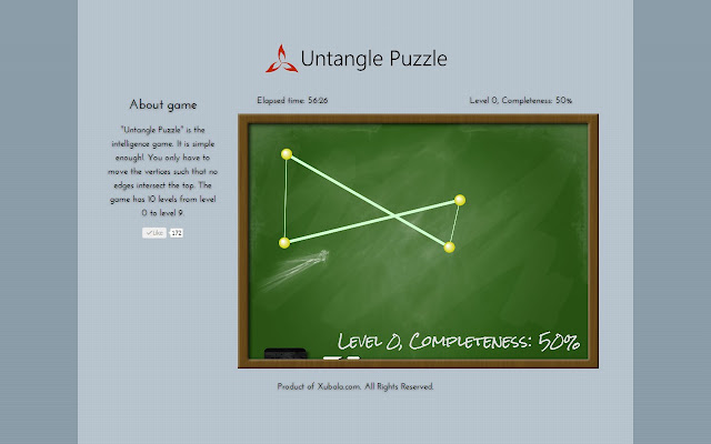 Untangle Puzzle game  from Chrome web store to be run with OffiDocs Chromium online
