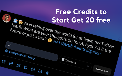 Uoo.Ai AI Powered Comments  Replies for LinkedIn, X, Facebook  from Chrome web store to be run with OffiDocs Chromium online