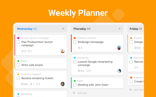 Upbase Bookmarks, Tasks, Notes, Calendar  from Chrome web store to be run with OffiDocs Chromium online