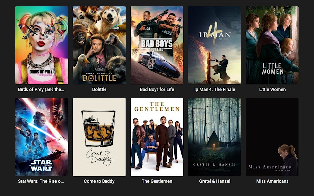 Upcoming Movies 2020  from Chrome web store to be run with OffiDocs Chromium online
