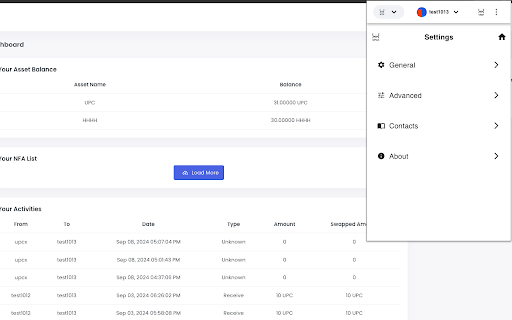 UPCX Wallet  from Chrome web store to be run with OffiDocs Chromium online