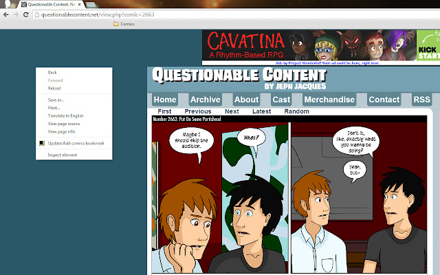 Update/Add Comic  from Chrome web store to be run with OffiDocs Chromium online