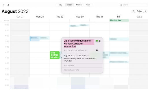 UPENN Course Calendar  from Chrome web store to be run with OffiDocs Chromium online