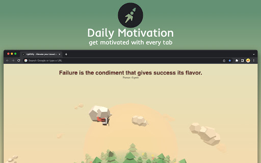 Upliftify: Daily Motivation Quotes  from Chrome web store to be run with OffiDocs Chromium online