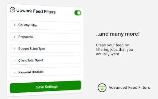 Upwork Advanced Filter  from Chrome web store to be run with OffiDocs Chromium online