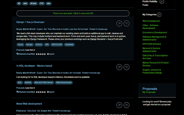 UPWORK DARK THEME  from Chrome web store to be run with OffiDocs Chromium online