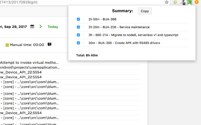 Upwork Diary Summary  from Chrome web store to be run with OffiDocs Chromium online