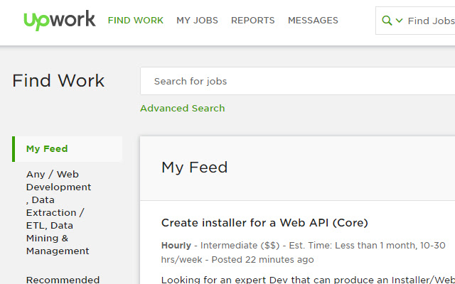 Upwork Inifinte Scroll Chrome Extension  from Chrome web store to be run with OffiDocs Chromium online