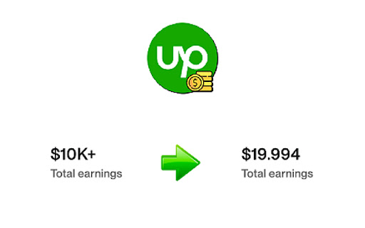 Upwork Total Earnings  from Chrome web store to be run with OffiDocs Chromium online