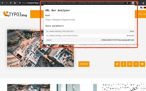 URL Bar Analyzer  from Chrome web store to be run with OffiDocs Chromium online