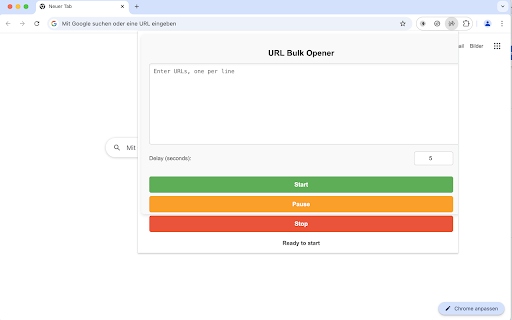 URL Bulk Opener  from Chrome web store to be run with OffiDocs Chromium online