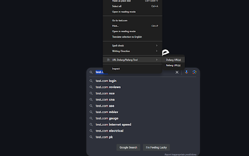 URL Defang/Refang Tool  from Chrome web store to be run with OffiDocs Chromium online
