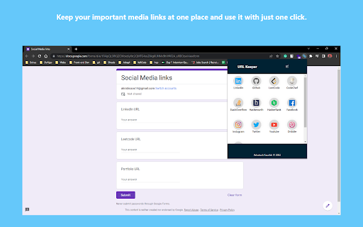URL Keeper  from Chrome web store to be run with OffiDocs Chromium online