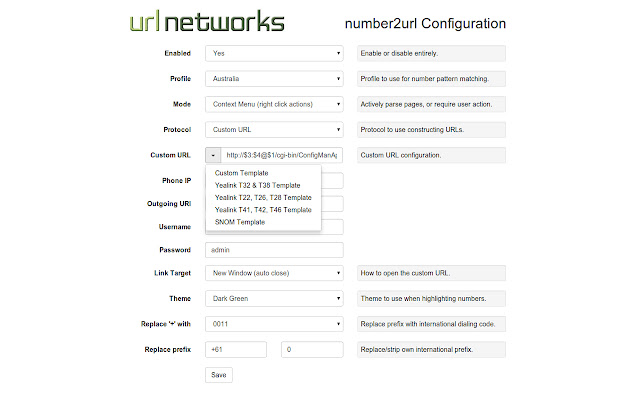 URL Networks number2url  from Chrome web store to be run with OffiDocs Chromium online