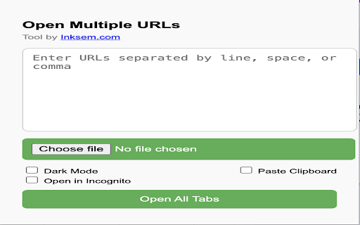 URL Opener Pro  from Chrome web store to be run with OffiDocs Chromium online