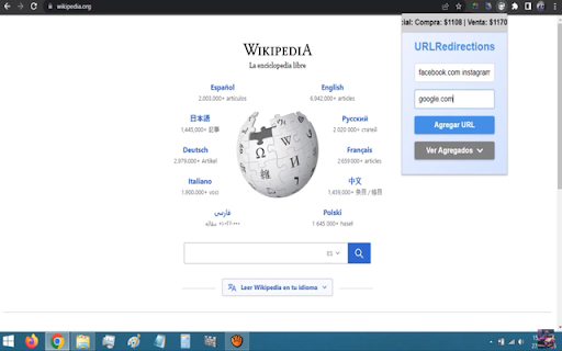 URLRedirections  from Chrome web store to be run with OffiDocs Chromium online