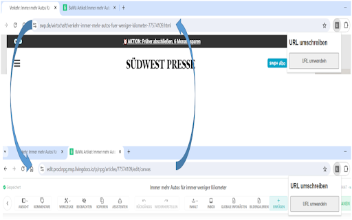 URL Rewriter  from Chrome web store to be run with OffiDocs Chromium online