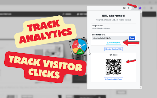 URL Shortener and QR Generator with Analytics | Yolla.Link  from Chrome web store to be run with OffiDocs Chromium online