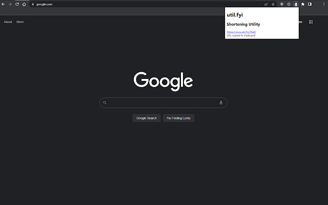 URL Shortener by util.fyi  from Chrome web store to be run with OffiDocs Chromium online