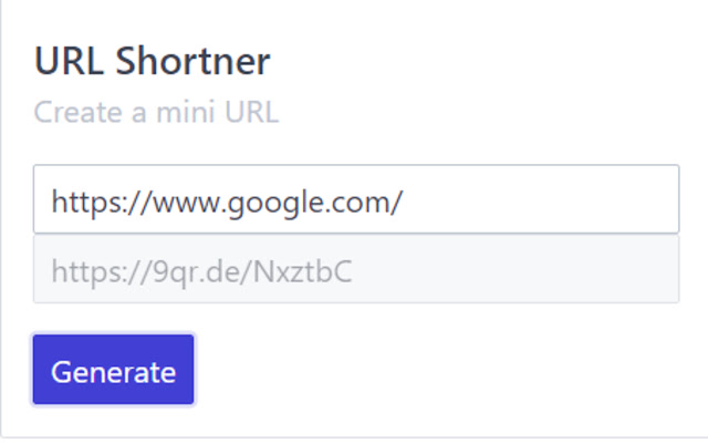 URL Shortner  from Chrome web store to be run with OffiDocs Chromium online