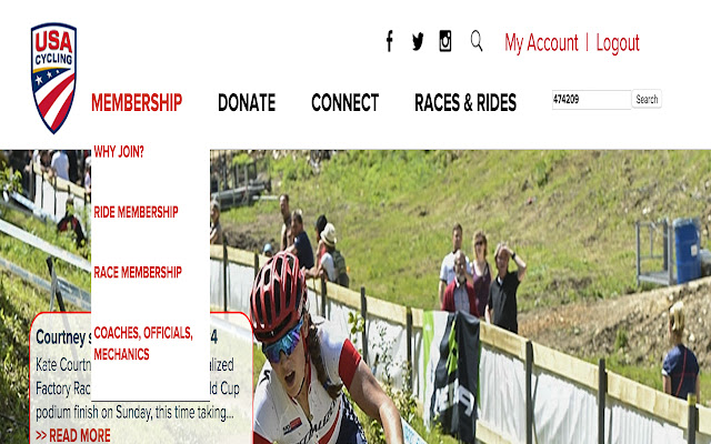 USA Cycling ze sklepu internetowego Chrome można uruchomić w trybie online OffiDocs Chromium