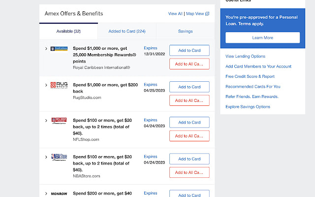 US Credit Cards 101  from Chrome web store to be run with OffiDocs Chromium online