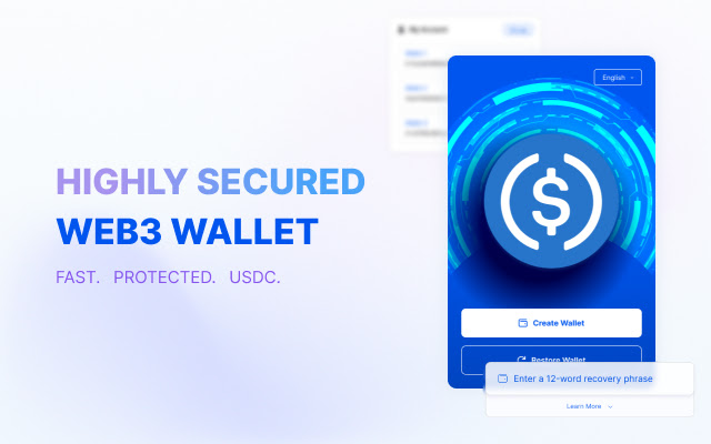USDC Wallet  from Chrome web store to be run with OffiDocs Chromium online