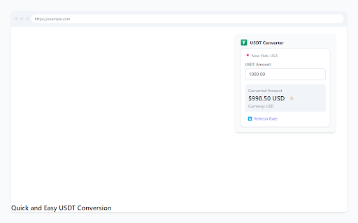 USDT Local Currency Converter  from Chrome web store to be run with OffiDocs Chromium online