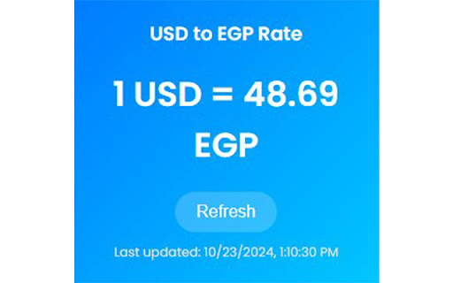 USD to EGP Rate Checker from Chrome web store to be run with OffiDocs Chromium online USD to EGP Rate Checker from Chrome web store to be run with OffiDocs Chromium online