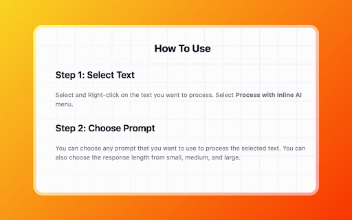 Use Chat GPT On Any Website Inline AI  from Chrome web store to be run with OffiDocs Chromium online