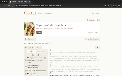 Use Cooked.wiki  from Chrome web store to be run with OffiDocs Chromium online
