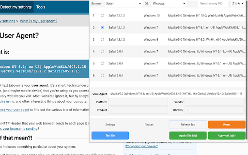User Agent Switcher Pro from Chrome web store to be run with OffiDocs Chromium online User Agent Switcher Pro from Chrome web store to be run with OffiDocs Chromium online