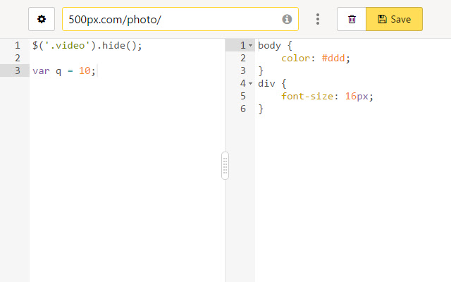 User JavaScript and CSS  from Chrome web store to be run with OffiDocs Chromium online