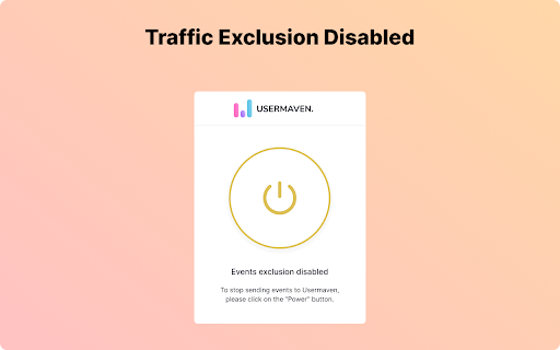 Usermaven Analytics Traffic Exclusion  from Chrome web store to be run with OffiDocs Chromium online