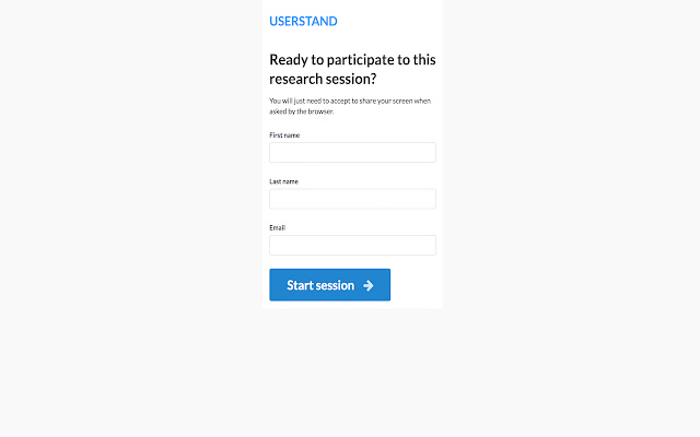 Userstand Screensharing Staging  from Chrome web store to be run with OffiDocs Chromium online