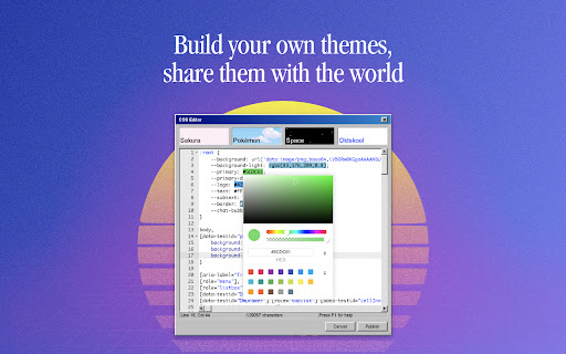 User Themes for Twitter  from Chrome web store to be run with OffiDocs Chromium online