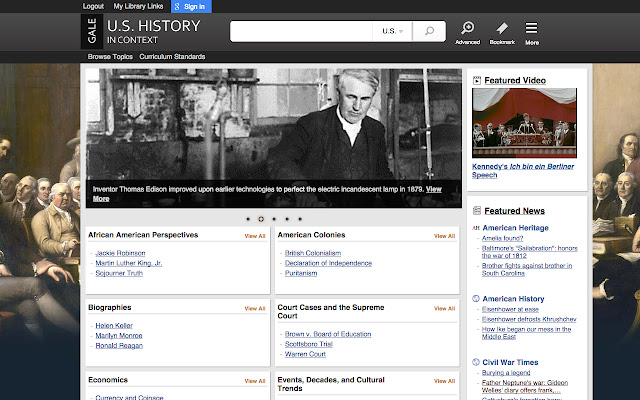 U.S. History In Context  from Chrome web store to be run with OffiDocs Chromium online