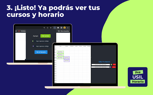 USIL Pre Horario Extension  from Chrome web store to be run with OffiDocs Chromium online