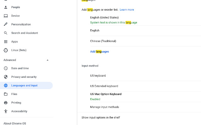 US Mac Option Keyboard  from Chrome web store to be run with OffiDocs Chromium online