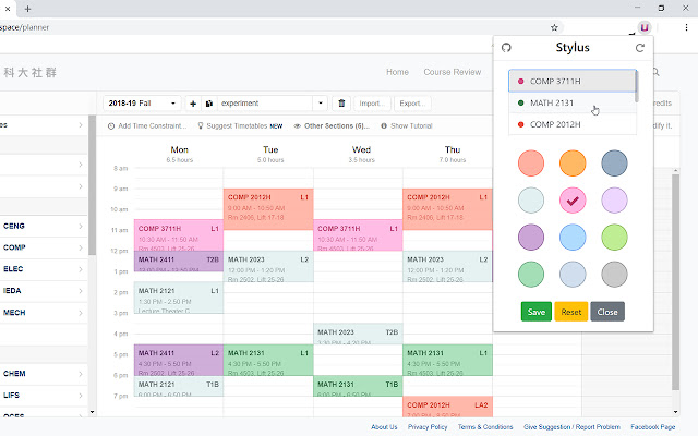 ust.space Timetable Stylus  from Chrome web store to be run with OffiDocs Chromium online