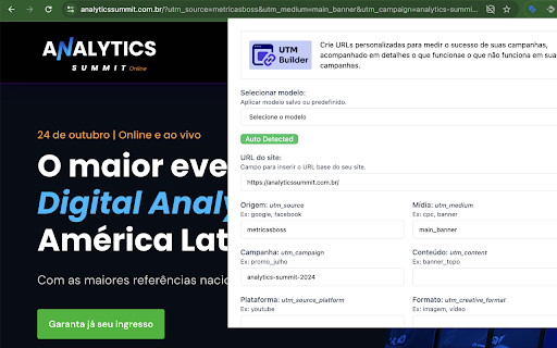 Utm builder  from Chrome web store to be run with OffiDocs Chromium online