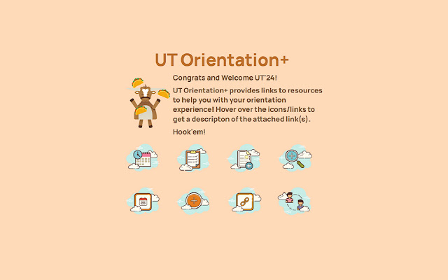 UT Orientation+  from Chrome web store to be run with OffiDocs Chromium online
